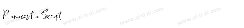 Panacosta Script字体转换 Panacosta Script字体转换